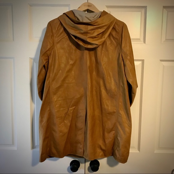 m0851 Genuine Leather Raincoat - Overcoat - Picture 5 of 5